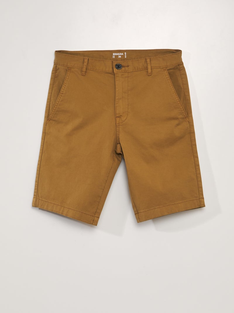 Bermudas chino lisas CAQUI - Kiabi