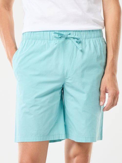 Bermudas chino lisas com atilhos de apertar - Kiabi Bermudas chino lisas com atilhos de apertar - Kiabi