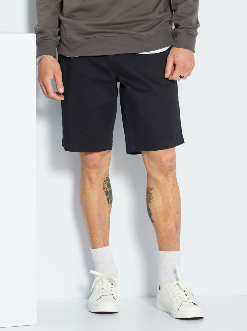 Bermudas chino Preto - Kiabi