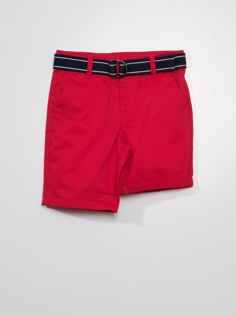 Bermudas chino VERMELHO - Kiabi