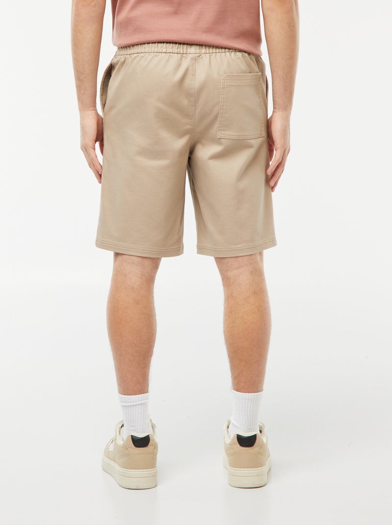 Bermudas chiques de corte direito bege - Kiabi