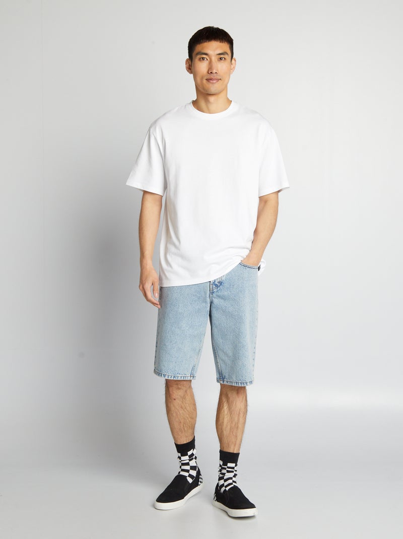Bermudas com 5 bolsos AZUL - Kiabi
