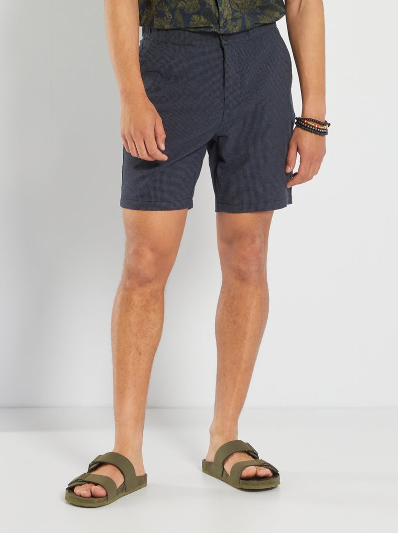 Bermudas com 5 bolsos Azul Naval - Kiabi