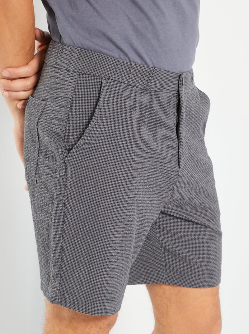 Bermudas com 5 bolsos Cinza Escuro - Kiabi