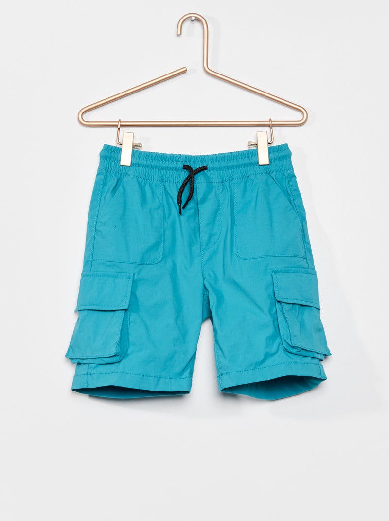 Bermudas com bolsos battle Azul Esverdeado - Kiabi