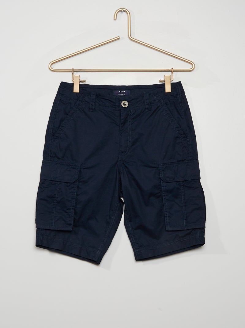 Bermudas com bolsos battle Azul Marinho - Kiabi