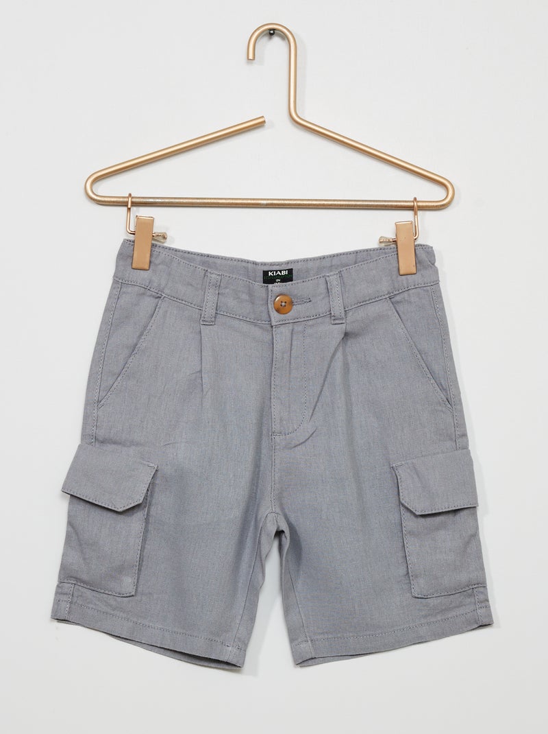 Bermudas com bolsos battle AZUL - Kiabi