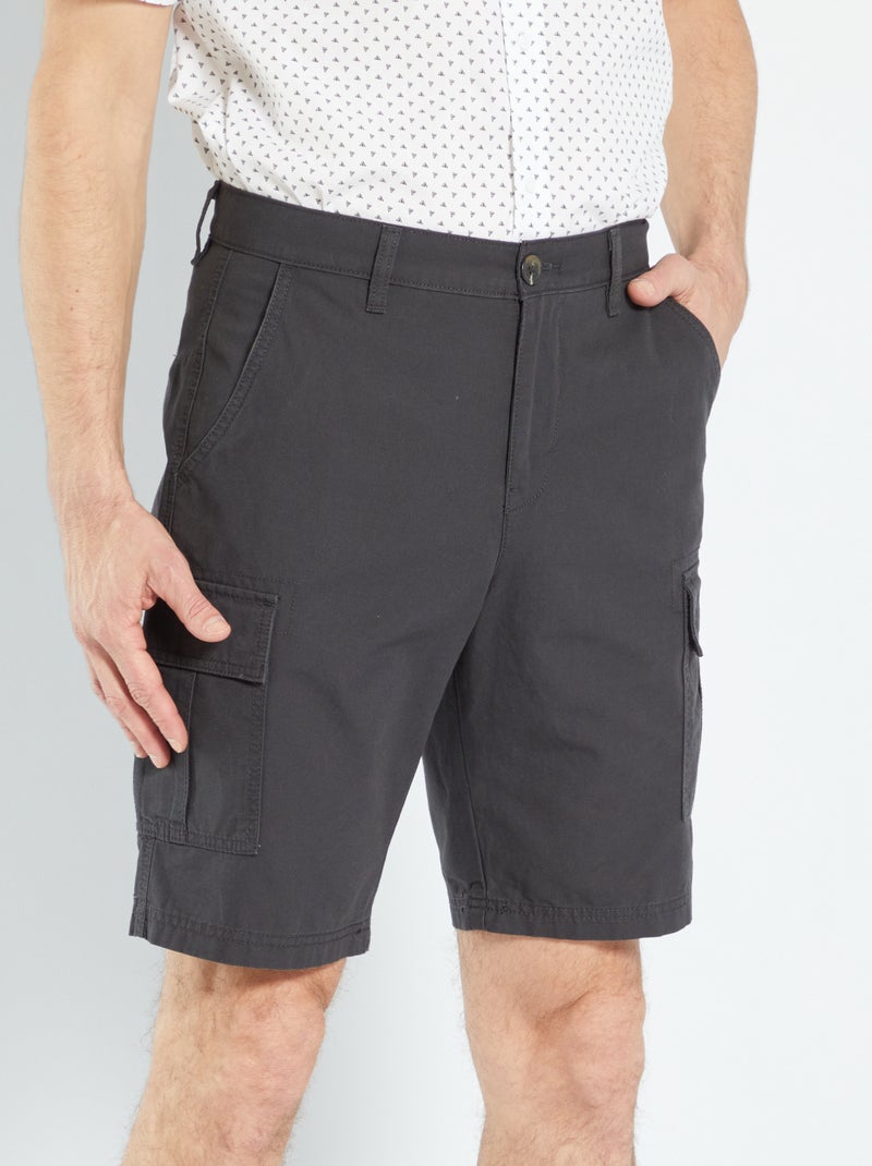 Bermudas com bolsos battle Cinza Escuro - Kiabi