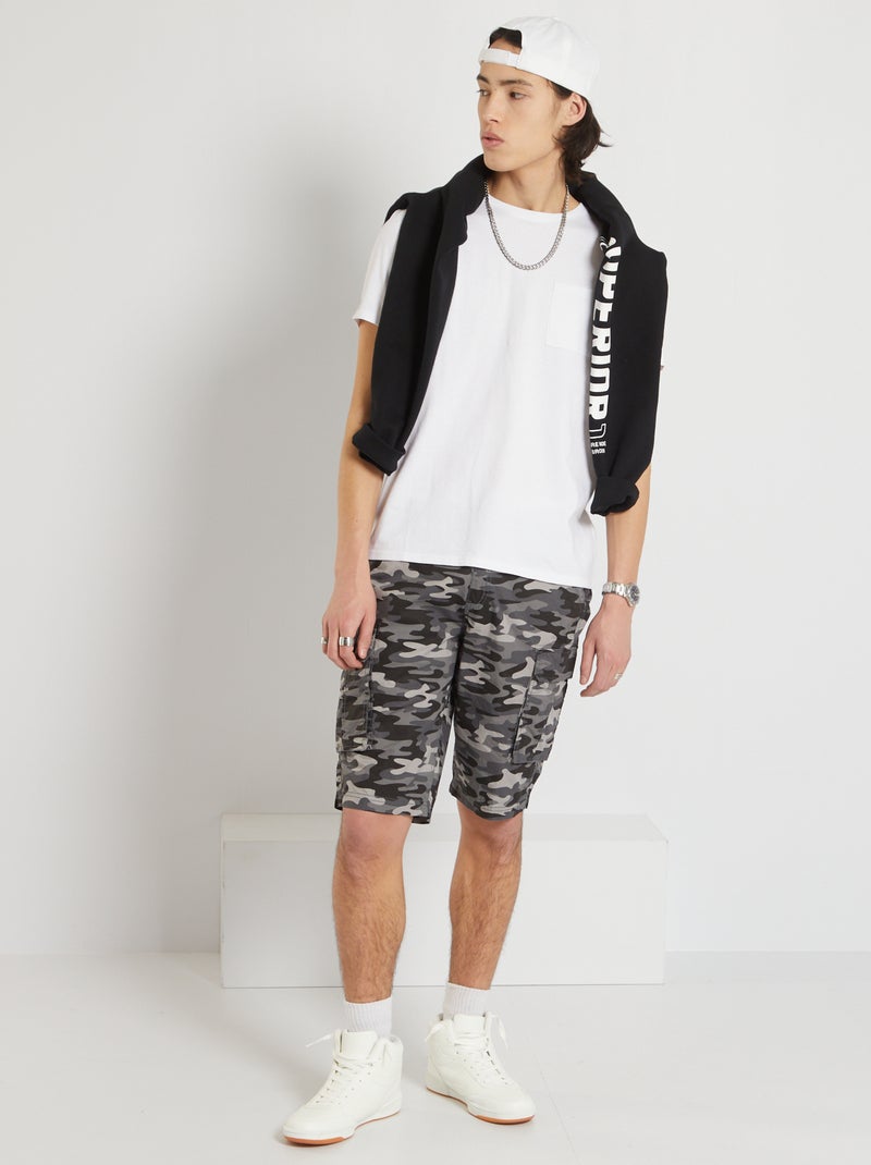 Bermudas com bolsos battle CINZA - Kiabi