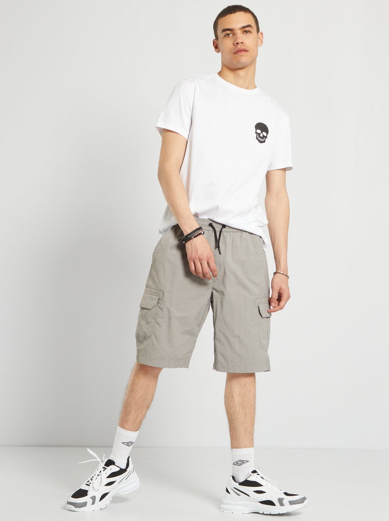 Bermudas com bolsos battle Cinza - Kiabi