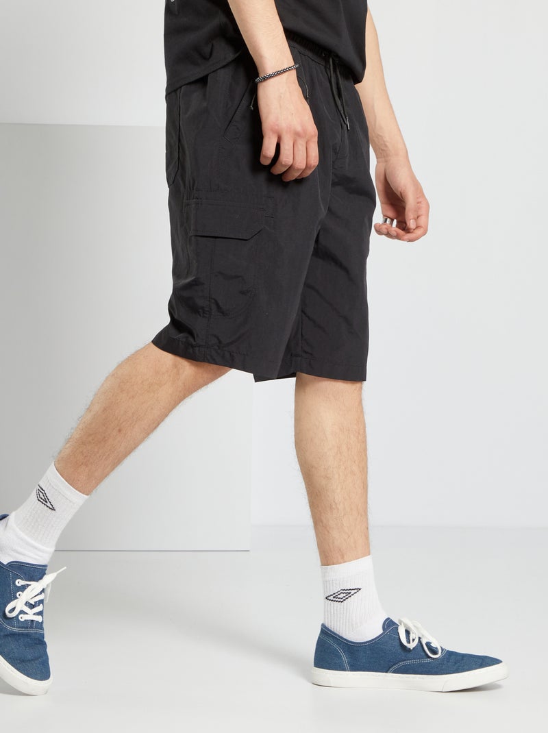 Bermudas com bolsos battle Preto - Kiabi