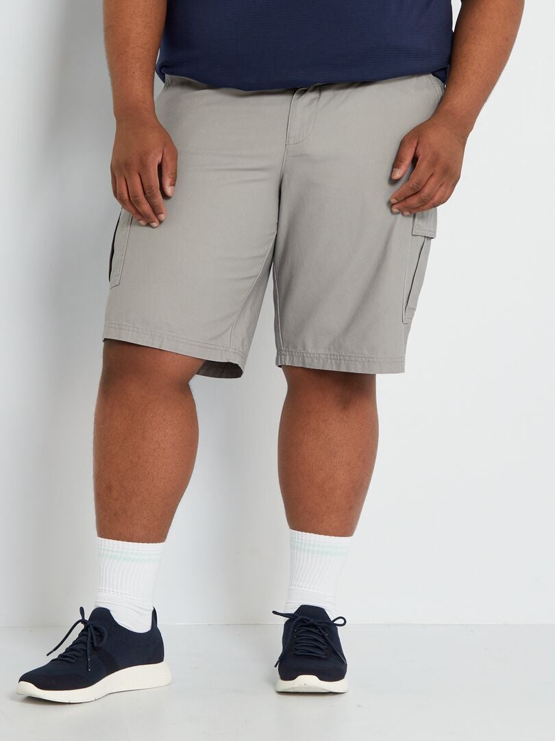 Bermudas Com Bolsos Cargo Cinza Kiabi