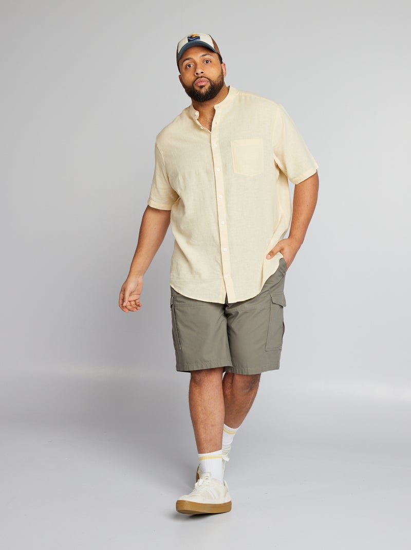 Bermudas com bolsos com aba CAQUI - Kiabi