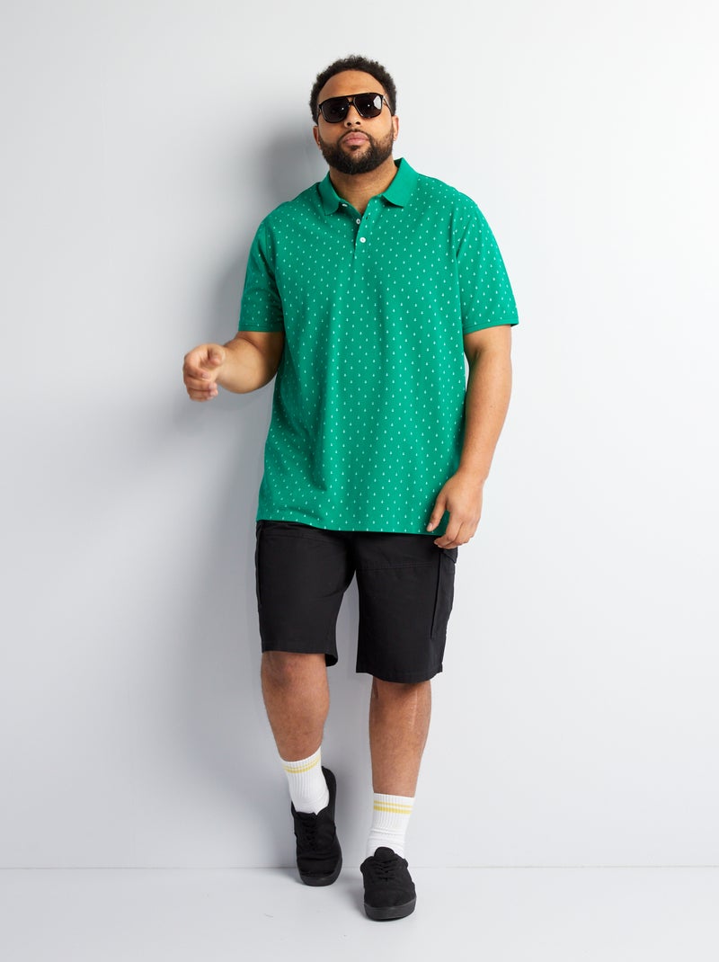 Bermudas com bolsos com aba Preto - Kiabi