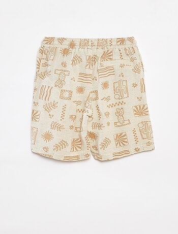 Bermudas com bolsos estampadas