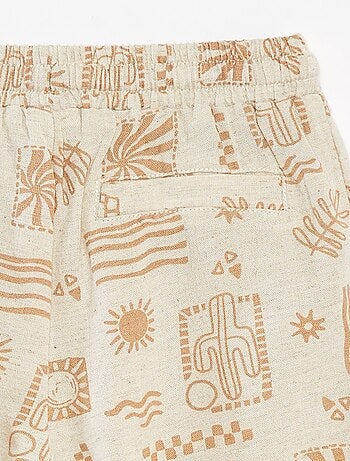 Bermudas com bolsos estampadas