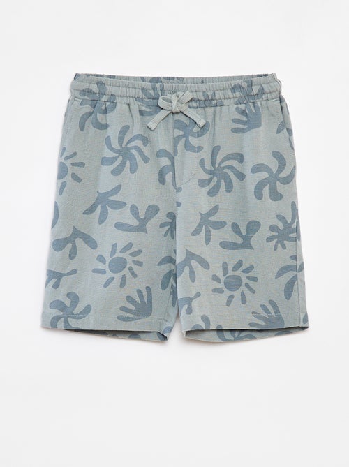 Bermudas com bolsos estampadas - Kiabi
