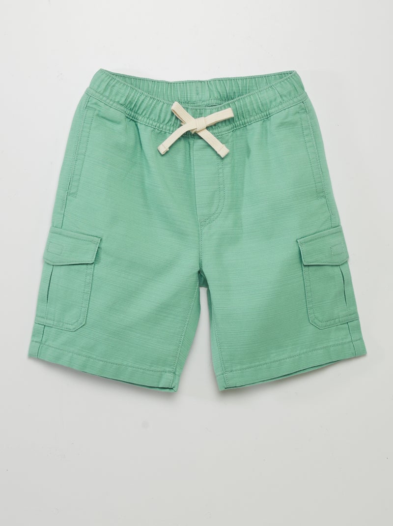 Bermudas com bolsos laterais VERDE - Kiabi