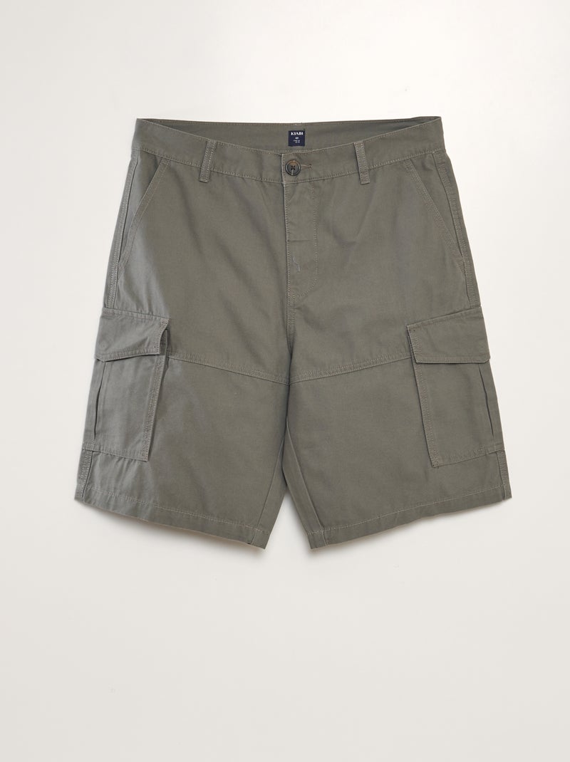 Bermudas com bolsos nos lados CAQUI - Kiabi