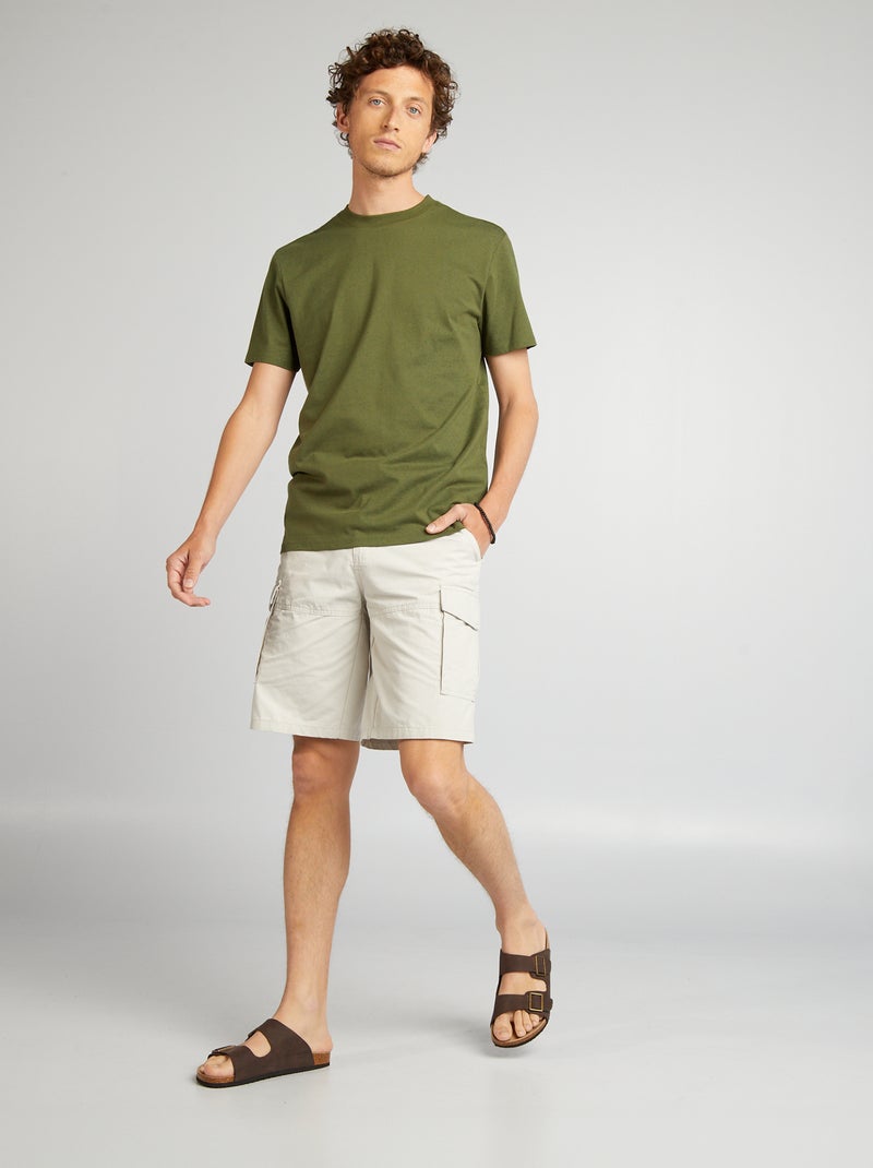 Bermudas com bolsos nos lados CINZA - Kiabi