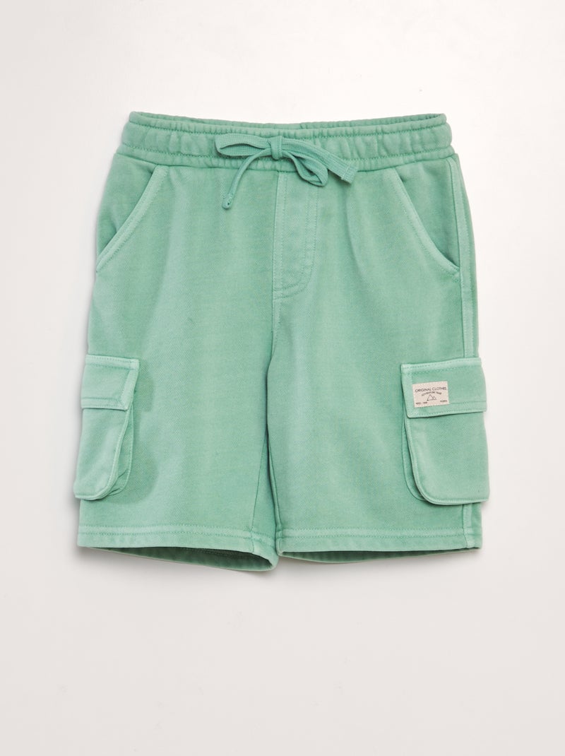 Bermudas com bolsos nos lados VERDE - Kiabi