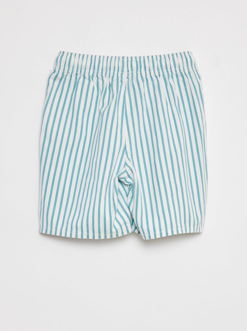 Bermudas com cintura elástica AZUL - Kiabi
