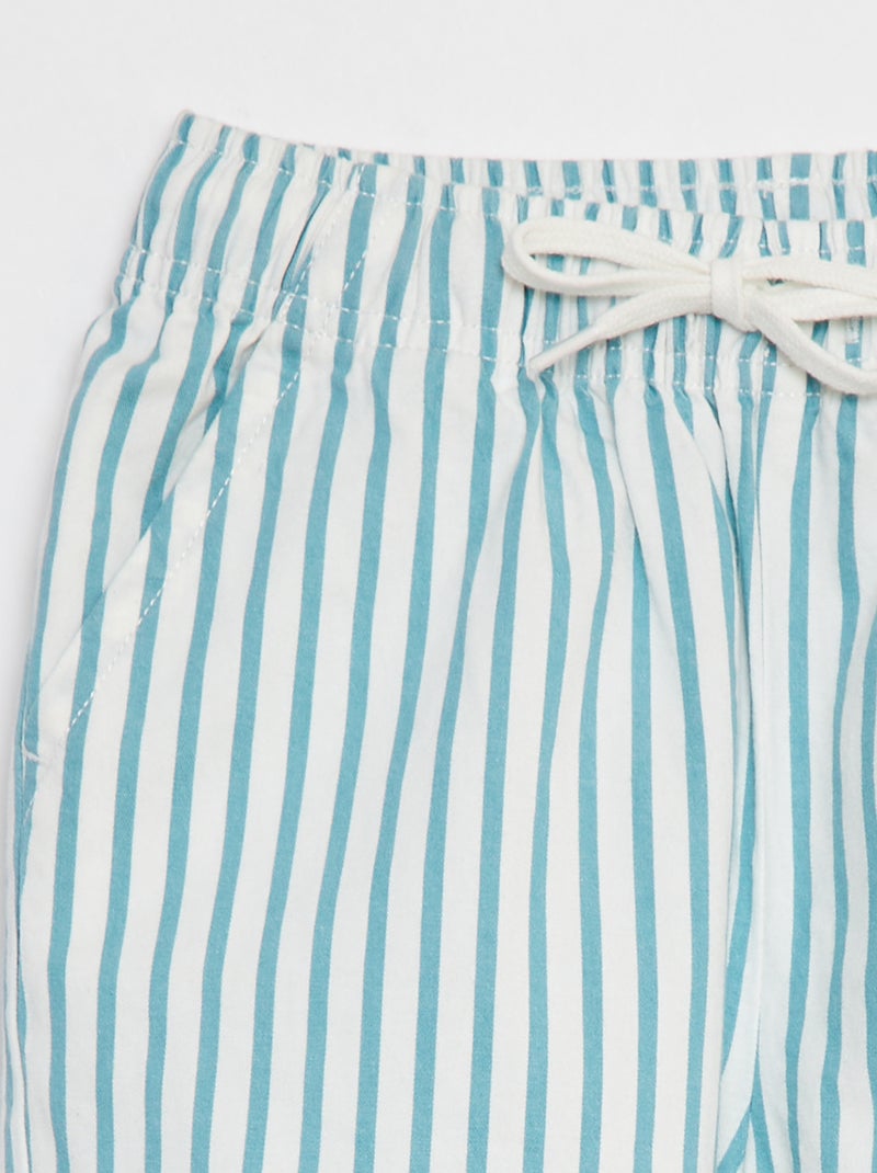 Bermudas com cintura elástica AZUL - Kiabi