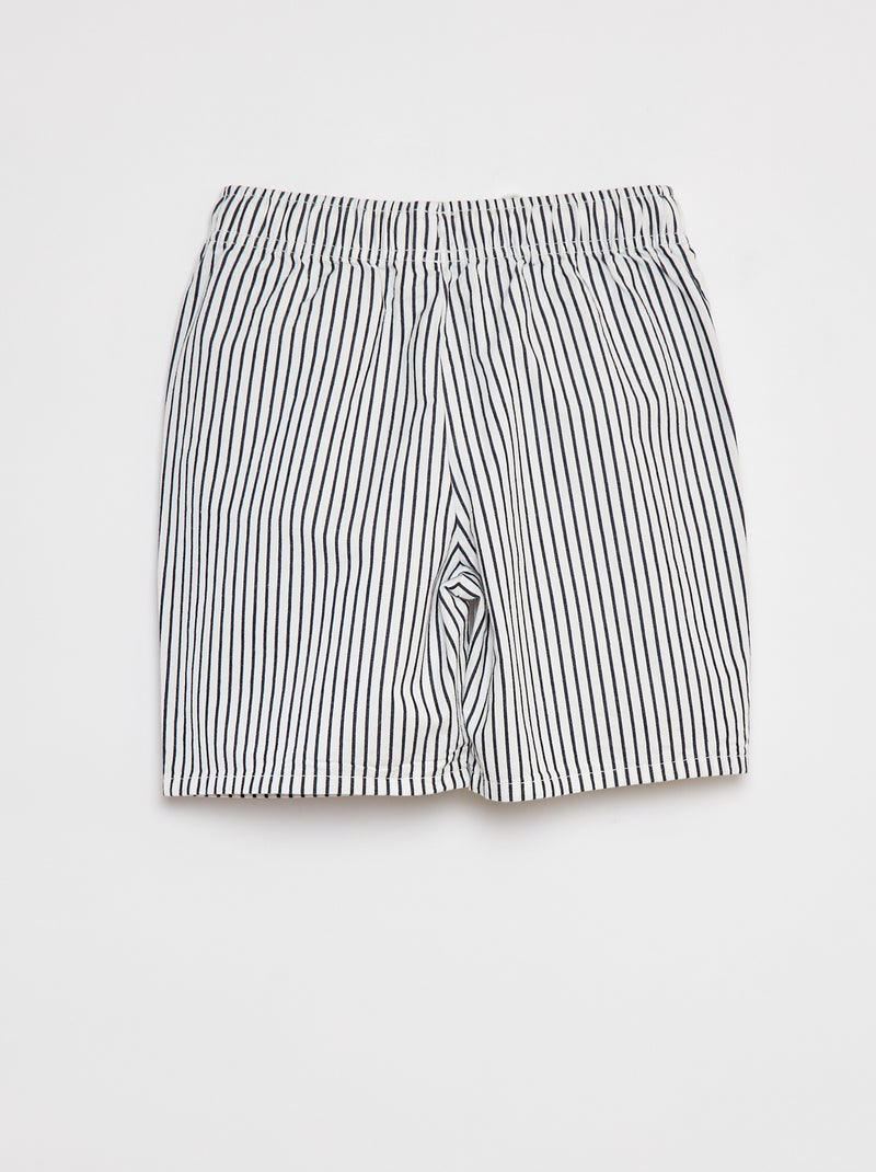 Bermudas com cintura elástica BRANCO - Kiabi