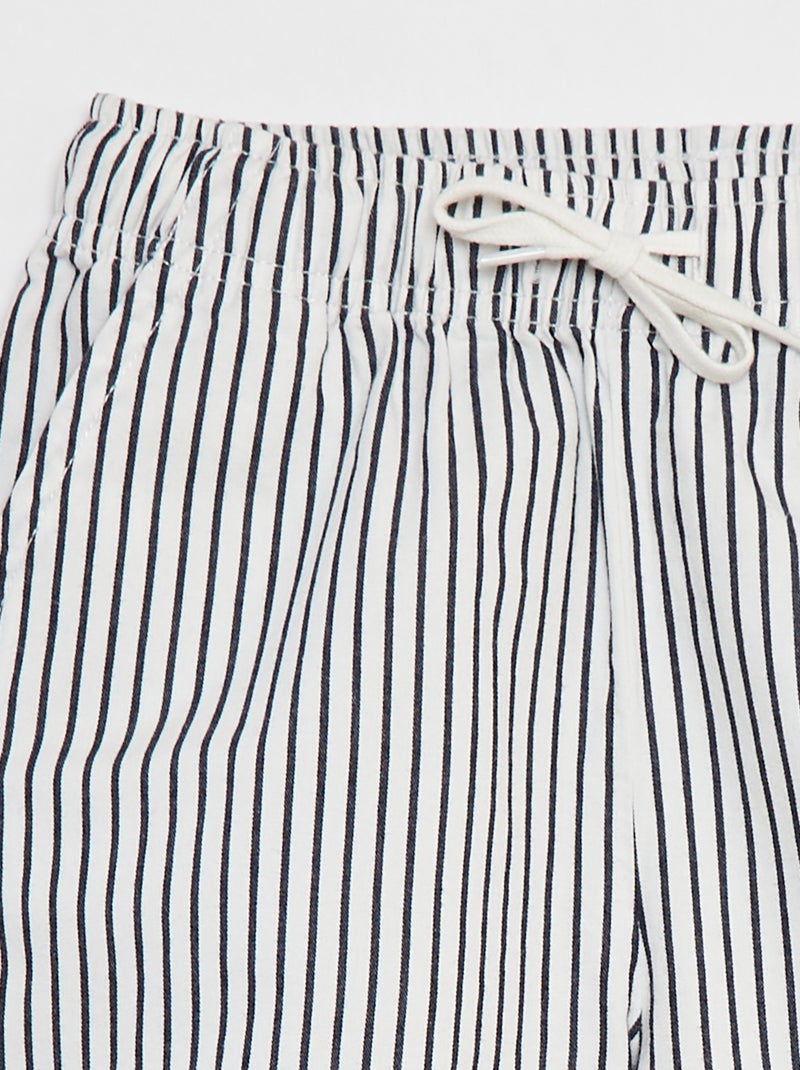 Bermudas com cintura elástica BRANCO - Kiabi