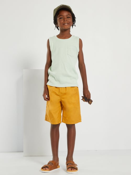 Bermudas com cordão contrastante - Kiabi