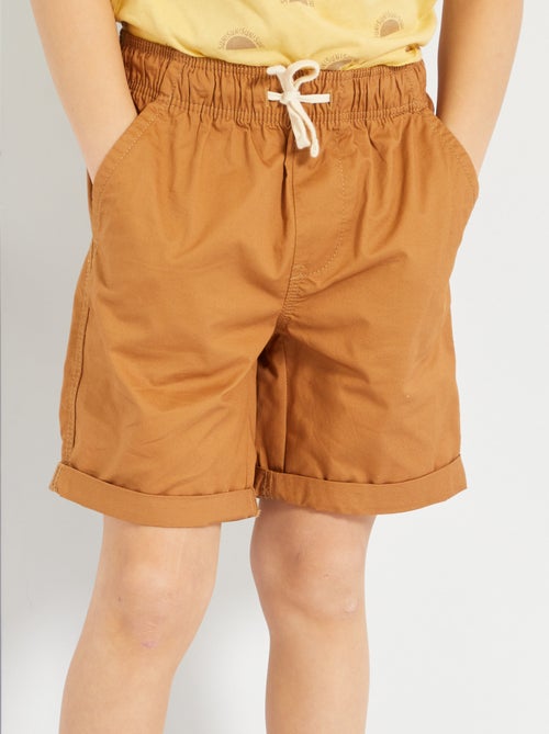 Bermudas com cordão contrastante - Kiabi