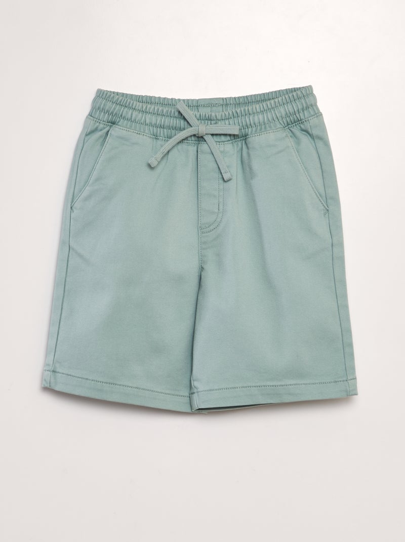 Bermudas com cós elástico AZUL - Kiabi