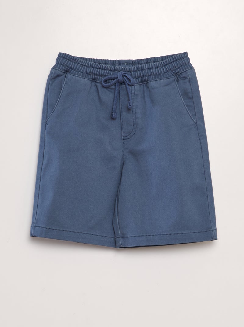 Bermudas com cós elástico AZUL - Kiabi