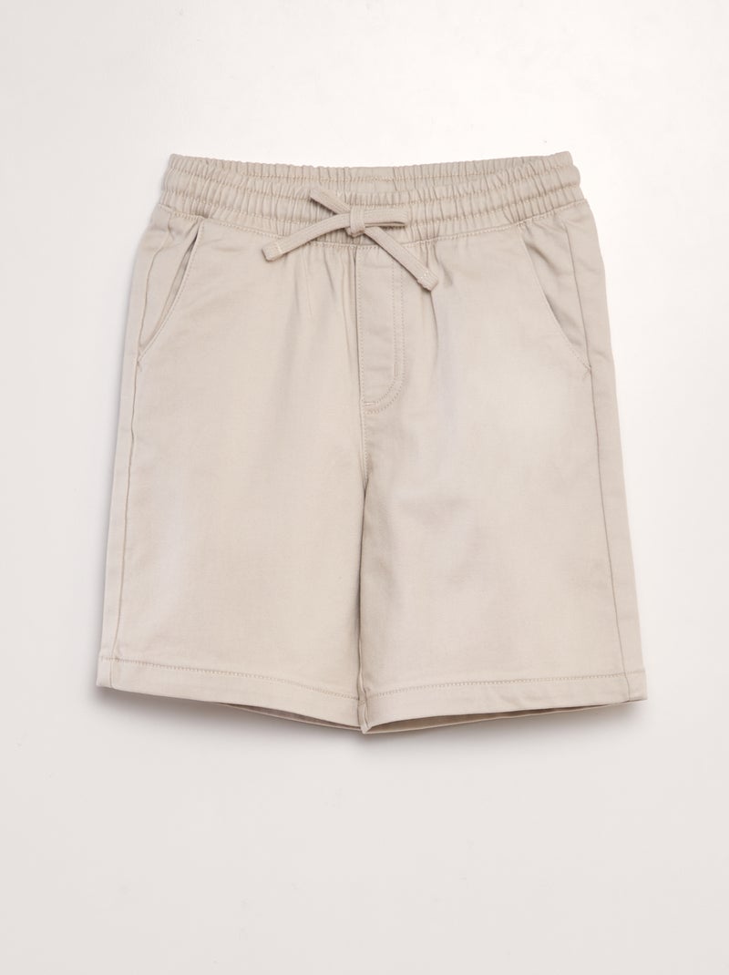 Bermudas com cós elástico CINZA - Kiabi