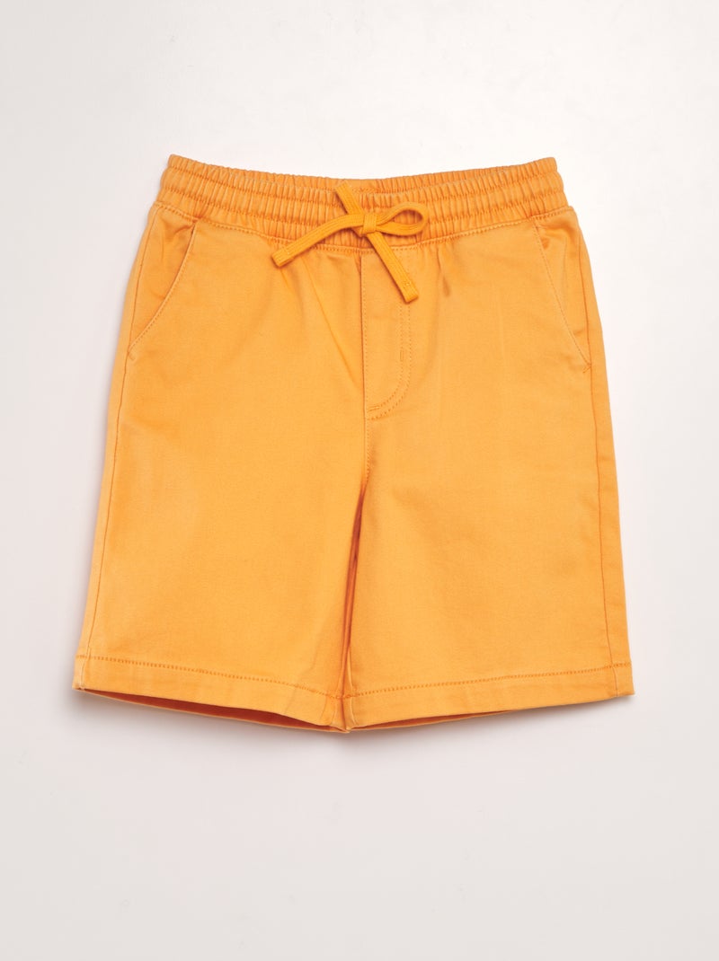 Bermudas com cós elástico LARANJA - Kiabi