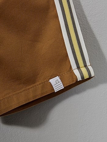 Bermudas com faixas laterais - Kiabi