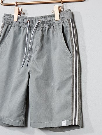 Bermudas com faixas laterais - Kiabi