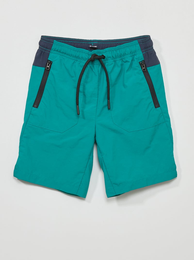 Bermudas com fecho VERDE - Kiabi