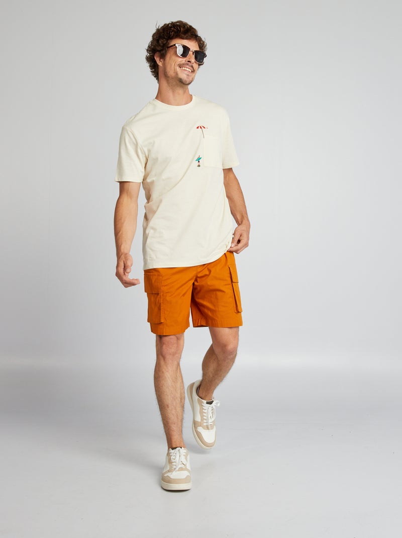 Bermudas com vários bolsos AMARELO - Kiabi