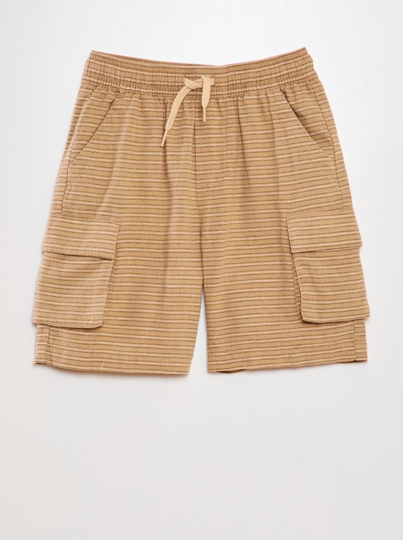 Bermudas com vários bolsos BEGE - Kiabi