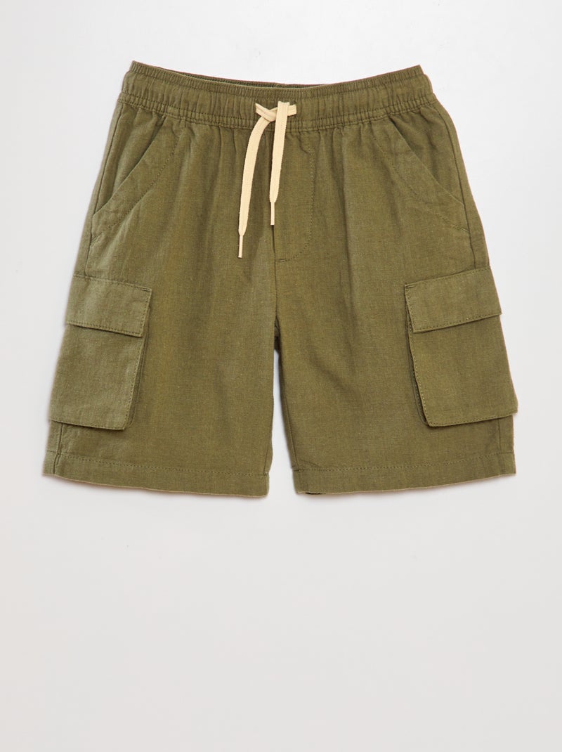Bermudas com vários bolsos VERDE - Kiabi