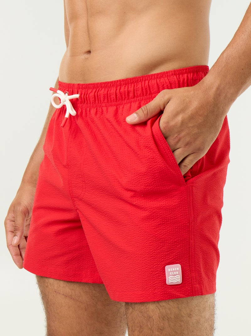 Bermudas de banho com 2 bolsos Vermelho - Kiabi