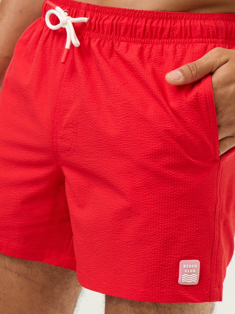 Bermudas de banho com 2 bolsos Vermelho - Kiabi