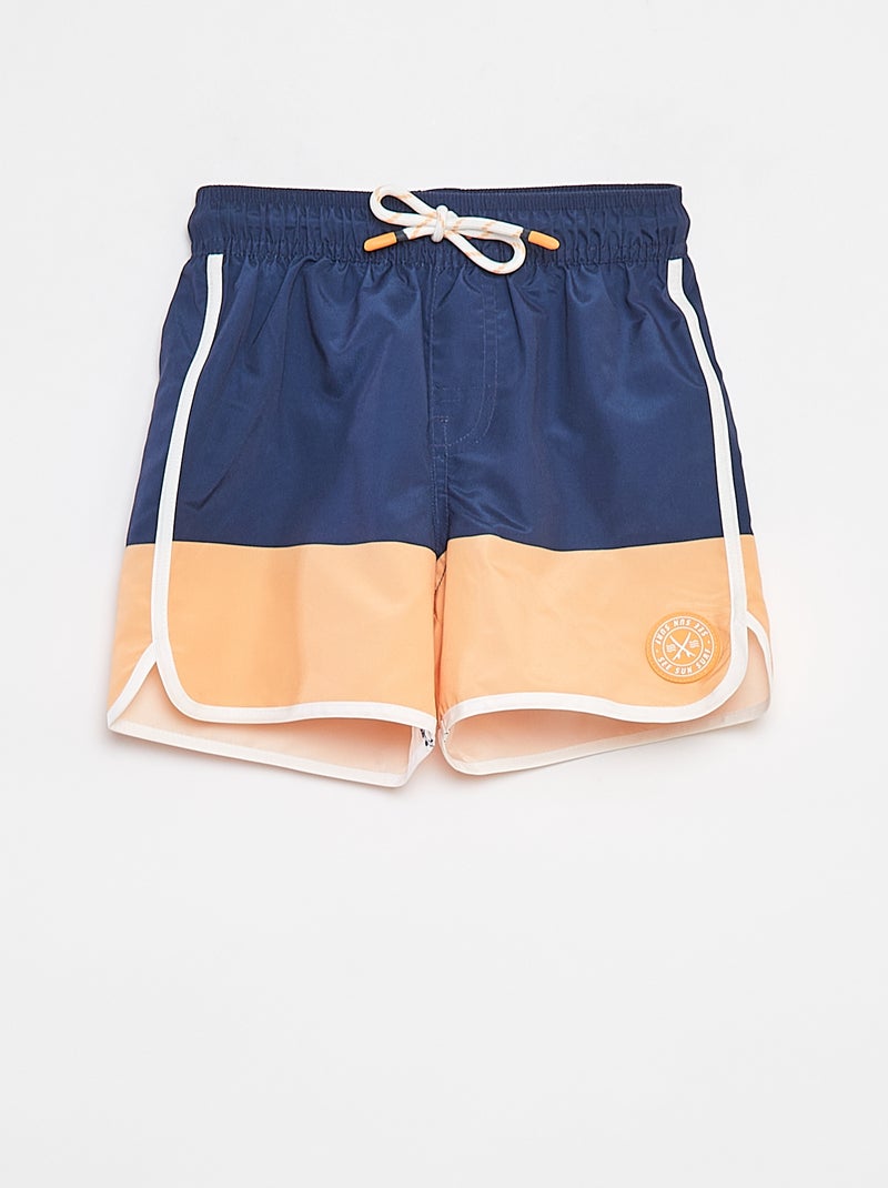 Bermudas de banho com cordões para apertar LARANJA - Kiabi