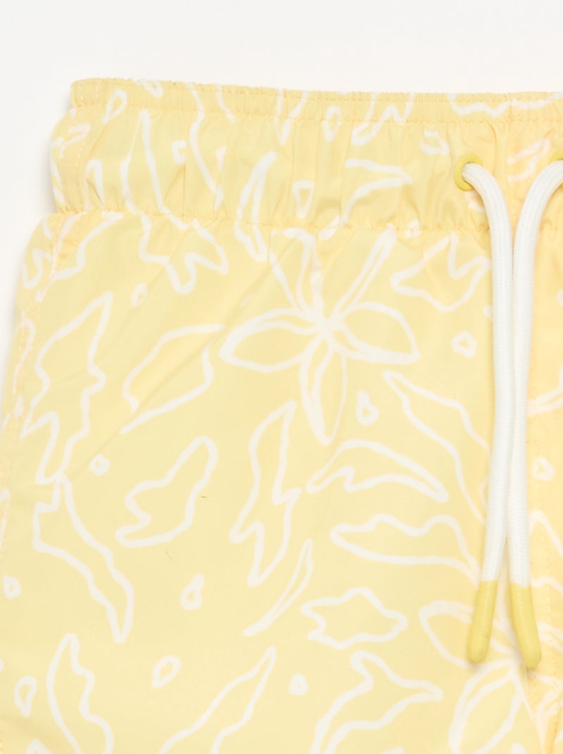Bermudas de banho com estampado integral 'mar' Amarelo - Kiabi