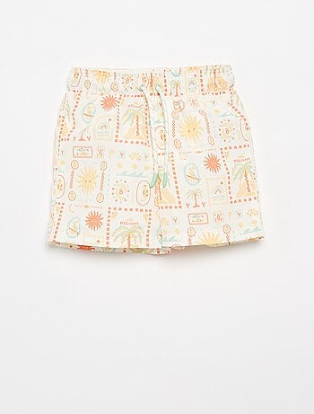 Calções de banho com estampado integral 'mar'