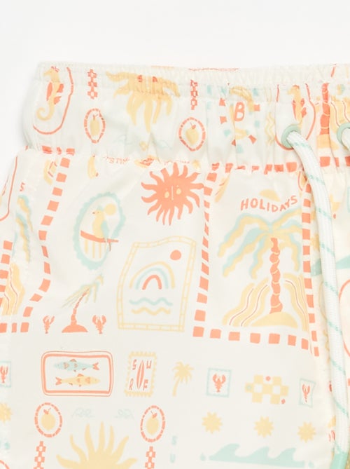 Bermudas de banho com estampado integral 'mar' - Kiabi