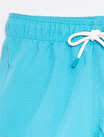 Bermudas de banho lisas com cordões para apertar