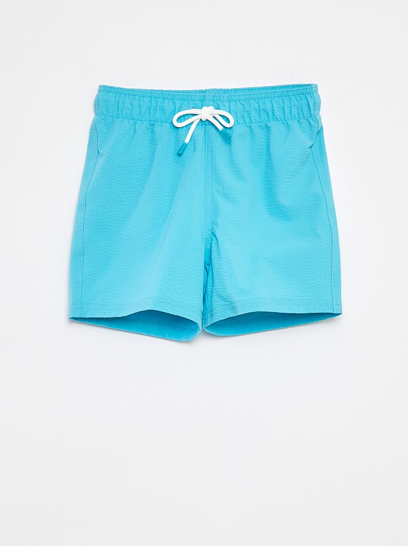 Bermudas de banho lisas com cordões para apertar AZUL - Kiabi