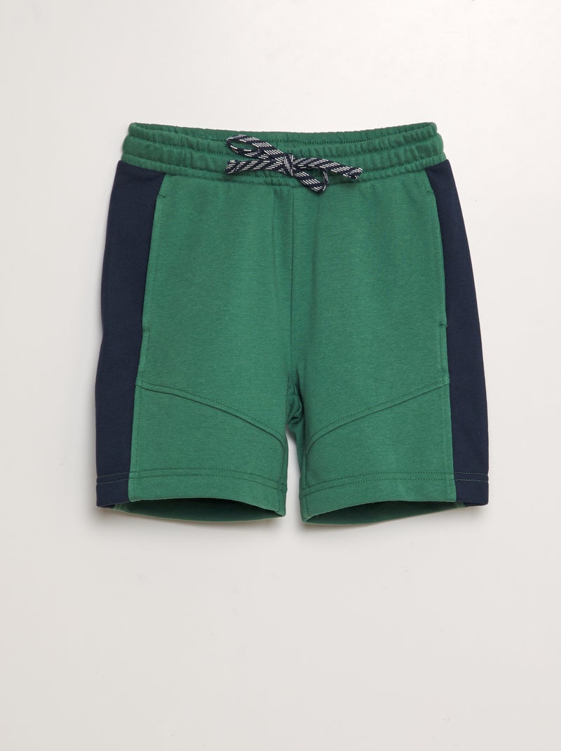 Bermudas de desporto bicolores Verde - Kiabi